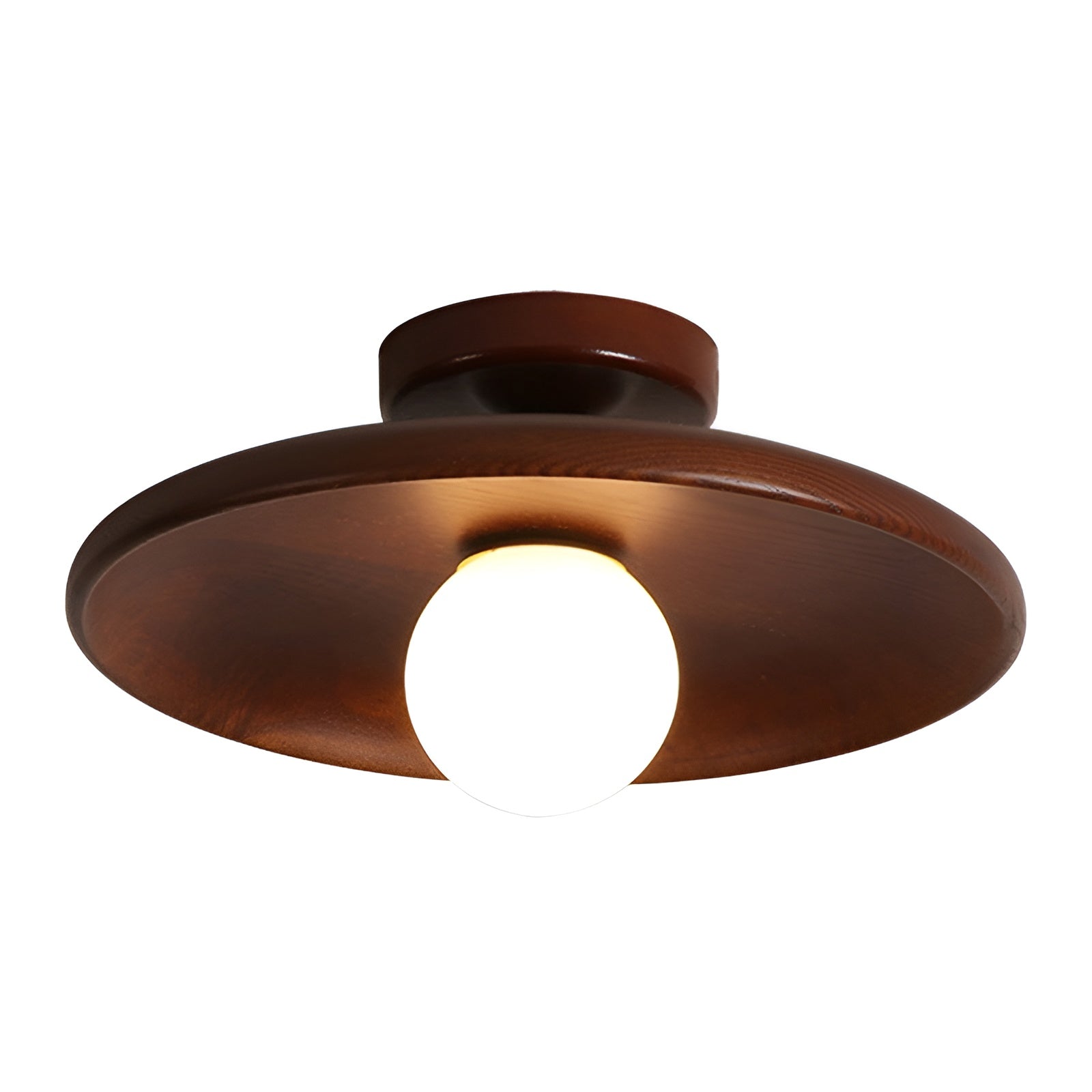 Elegante Houten Wabi Sabi Plafondlamp met LED - WoodBliss