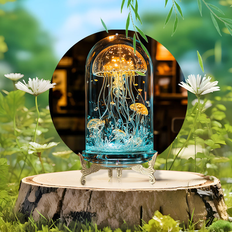 CrystalJelly – Artistieke Glazen Jellyfish Lamp
