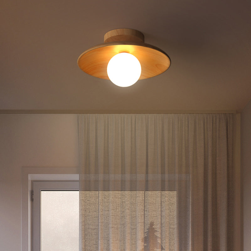 TimberGlow Ceiling Light – Houten Moderne Halverlichting