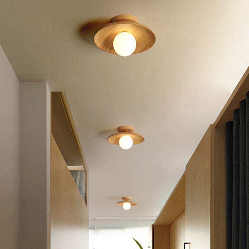 TimberGlow Ceiling Light – Houten Moderne Halverlichting