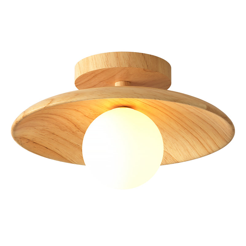 TimberGlow Ceiling Light – Houten Moderne Halverlichting