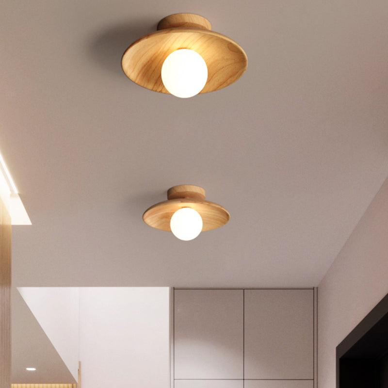 TimberGlow Ceiling Light – Houten Moderne Halverlichting