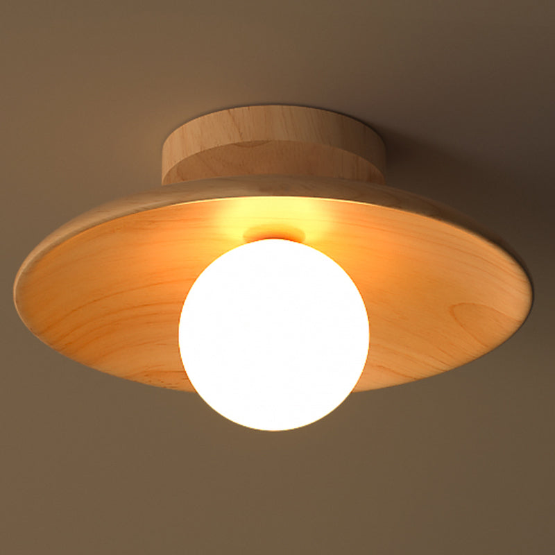 TimberGlow Ceiling Light – Houten Moderne Halverlichting