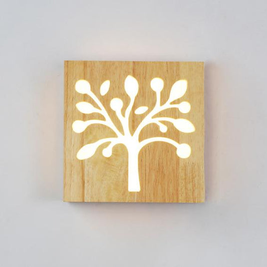 NatureShine – Sfeervolle LED Wandlamp in Hout