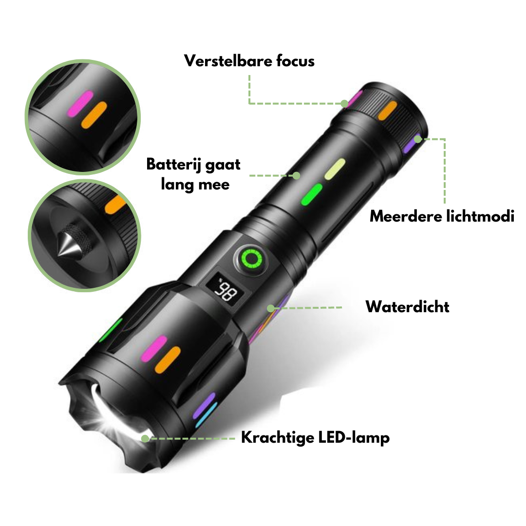 LumenPro – Krachtige LED Zaklamp voor Avontuur