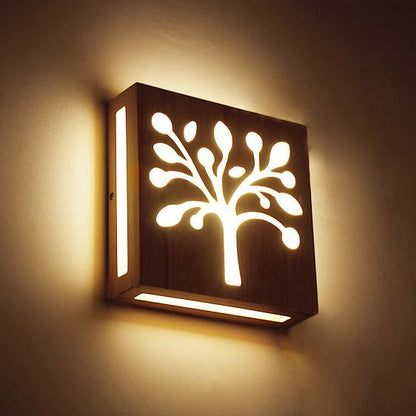 NatureShine – Sfeervolle LED Wandlamp in Hout
