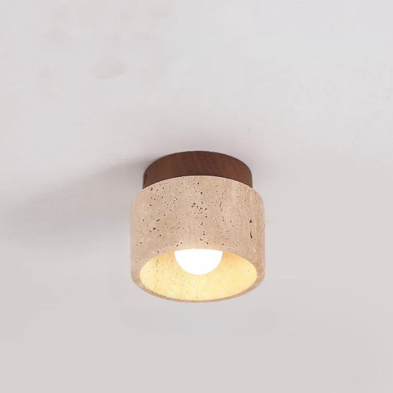 ÉclatPierre – Luxe Travertinen LED Hanglamp voor Hal