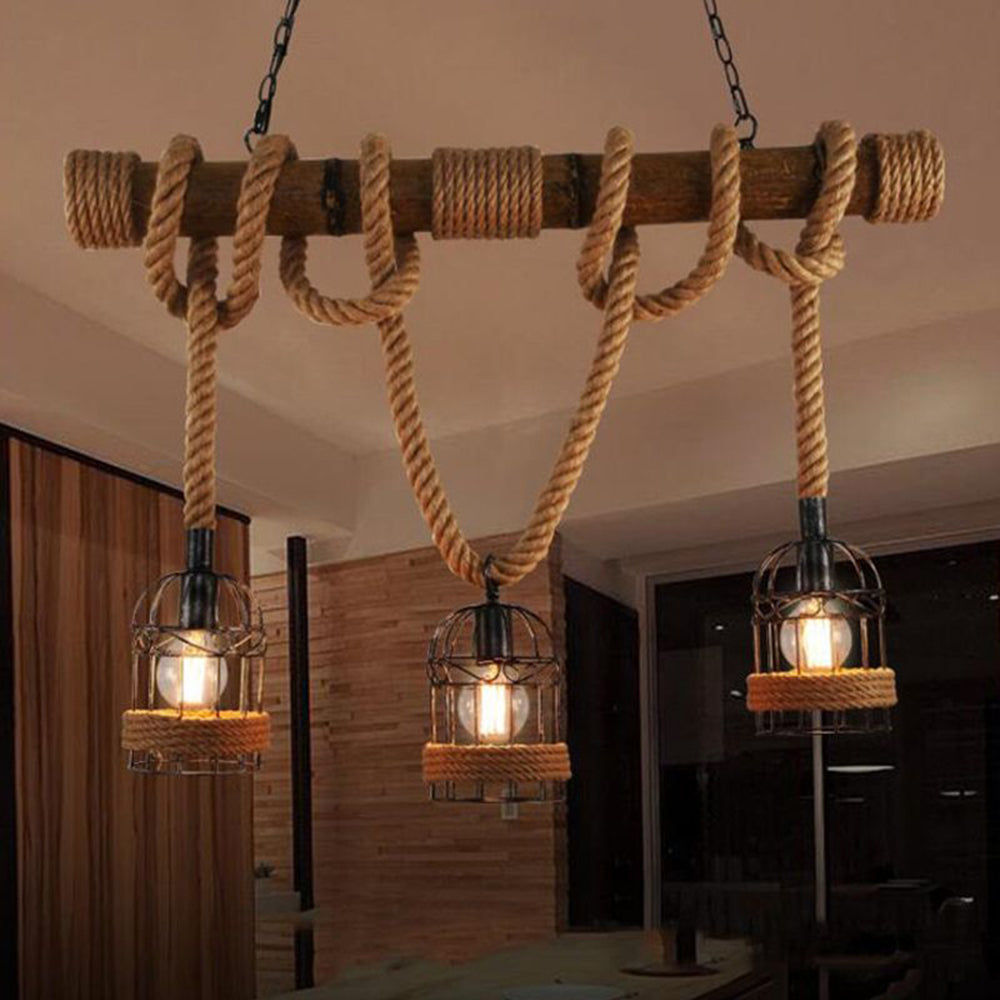 AlessioGlow - Retro Metal Hout Hanglamp voor Sfeervolle Interieurs