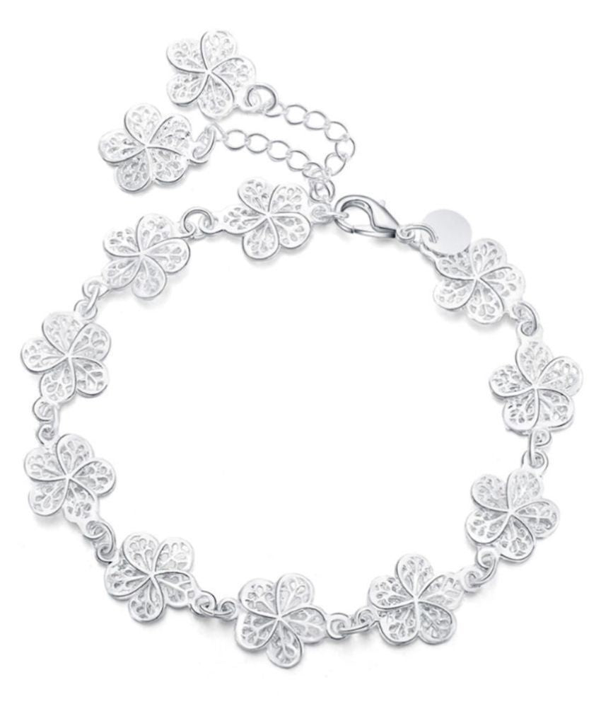 Elegante Zilveren Filigraan Armband met Unieke Schakels