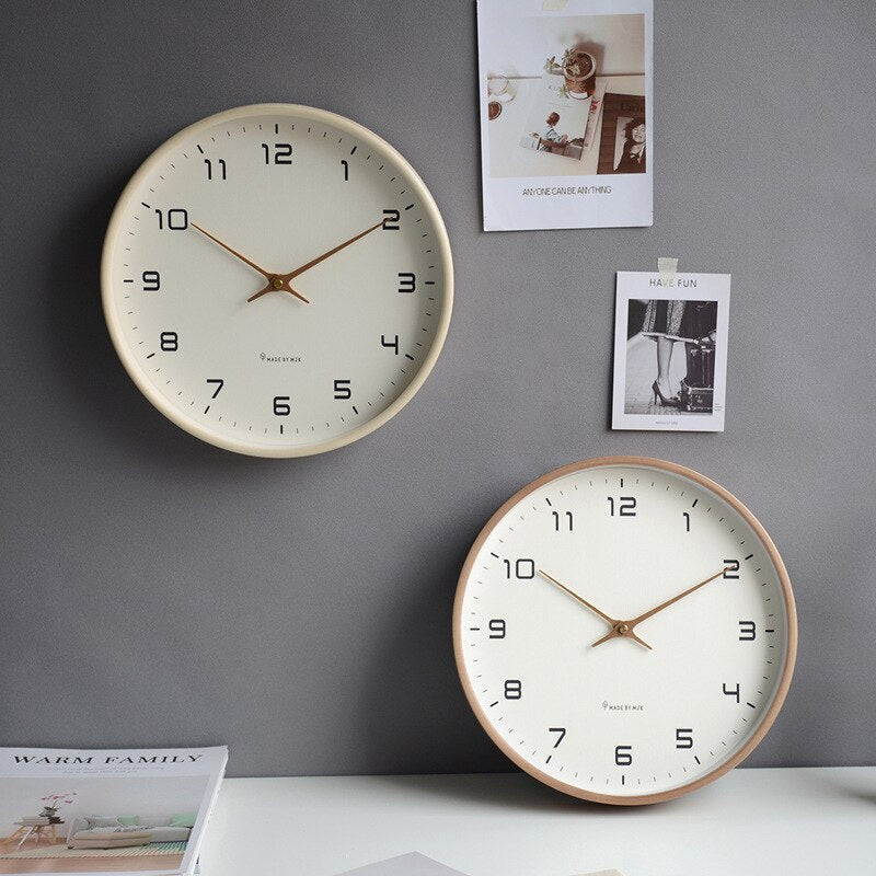Scandinavische Houten Wandklok - Tijdloze Luxe & Design