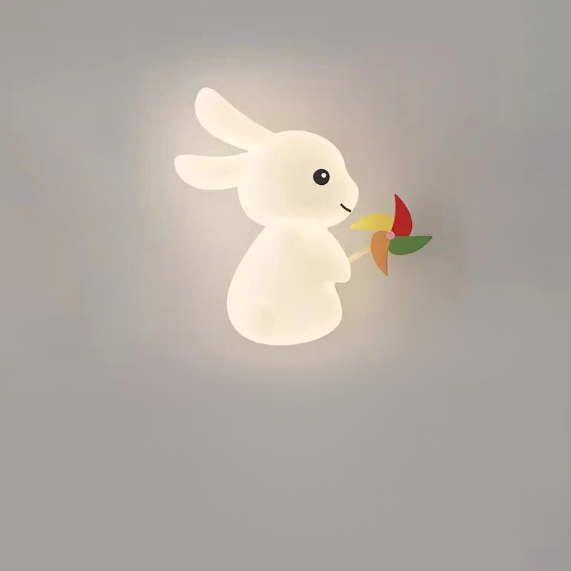 RabbitGlow Lamp - Speelse LED Kinder Wandlamp