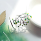 SilverLeaf Ring – Elegante Groene Bladdetails