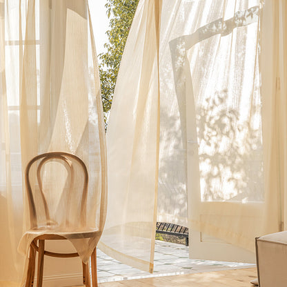 WeaveGlam Curtains - Elegante Transparante Woven Gordijnen voor Moderne Interieurs
