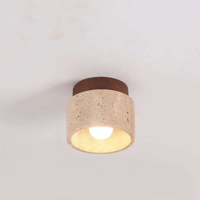 ÉclatPierre - Elegante Travertijn Inbouwlamp LED