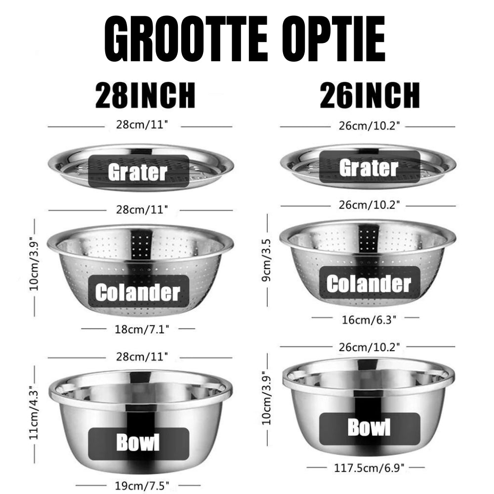 Master Chop - Stijlvolle 3-in-1 Snijlade van RVS
