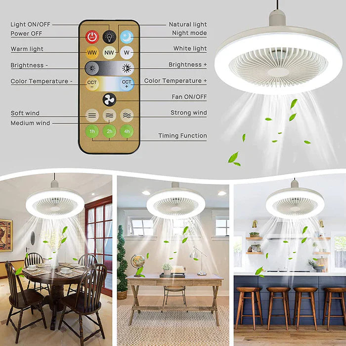 CoolLight Plafondventilator - Stijlvolle Ventilator met LED Verlichting