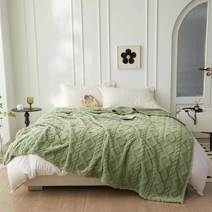 CozyLuxe - Luxe Lamswollen Deken voor Slaapkamer