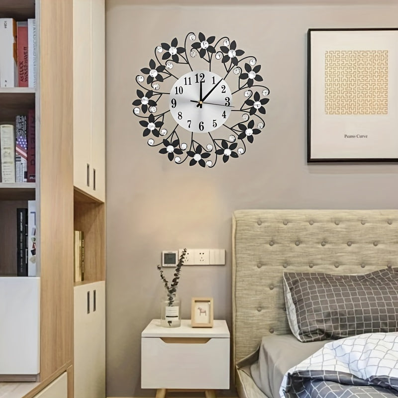 EleganceClock - Design Muurklok 14 Inch Zwart