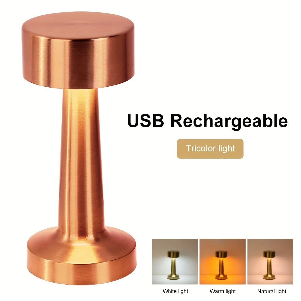 LuxeGlow – Draadloze Touch Tafellamp met 3 Kleuren