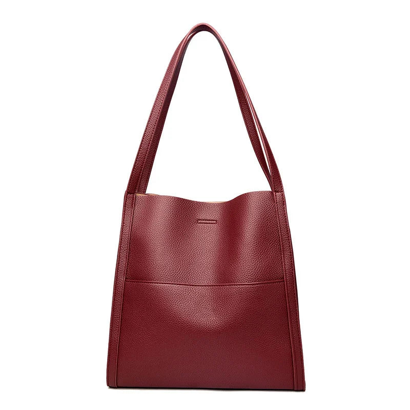 LuxeCarry - Elegante Leren Schoudertas voor Dames