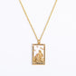 Elegante Amara Tarot Druppel Hanger Ketting met Zirkonia Vergulding