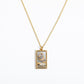 Elegante Amara Tarot Druppel Hanger Ketting met Zirkonia Vergulding