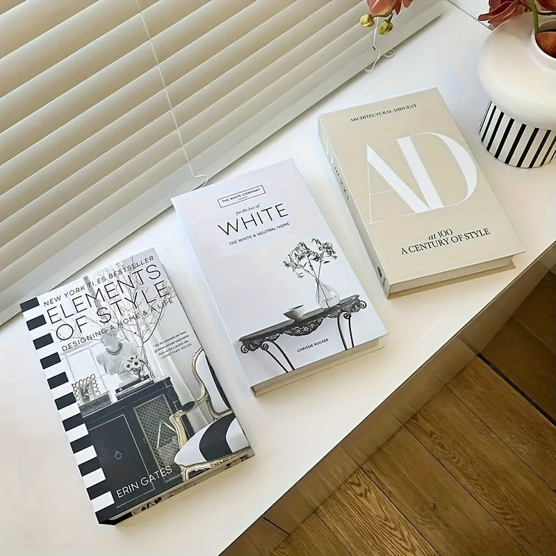 ChicDecor - Set van 3 Elegante Boeken voor Interieurstijl