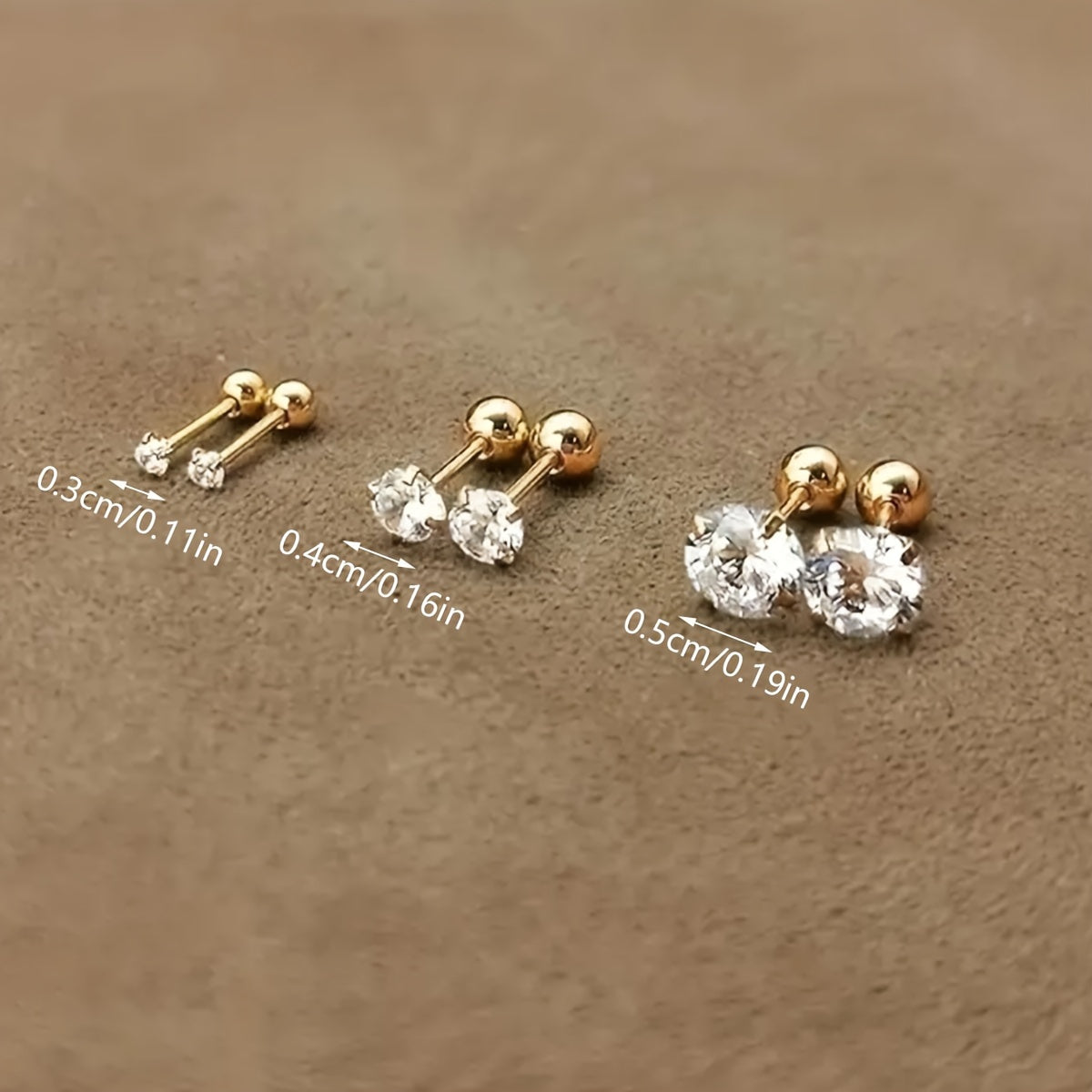 Lumen Sparkle - Tijdloze Titanium Zirkonia Oorknopjes
