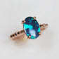 Isabella 3-Piece Ring Set with Stunning Sapphire and Opal