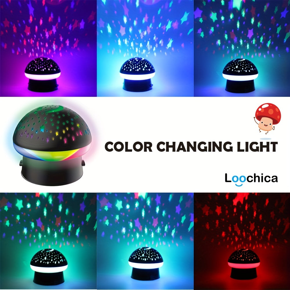 StarryGlow Lamp – Magische Paddenstoel Nachtprojector