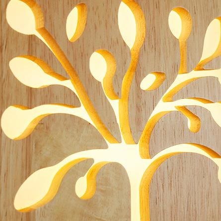 NatureShine – Sfeervolle LED Wandlamp in Hout