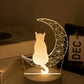 MoonGlow Lamp - 3D Kat Tafelverlichting USB