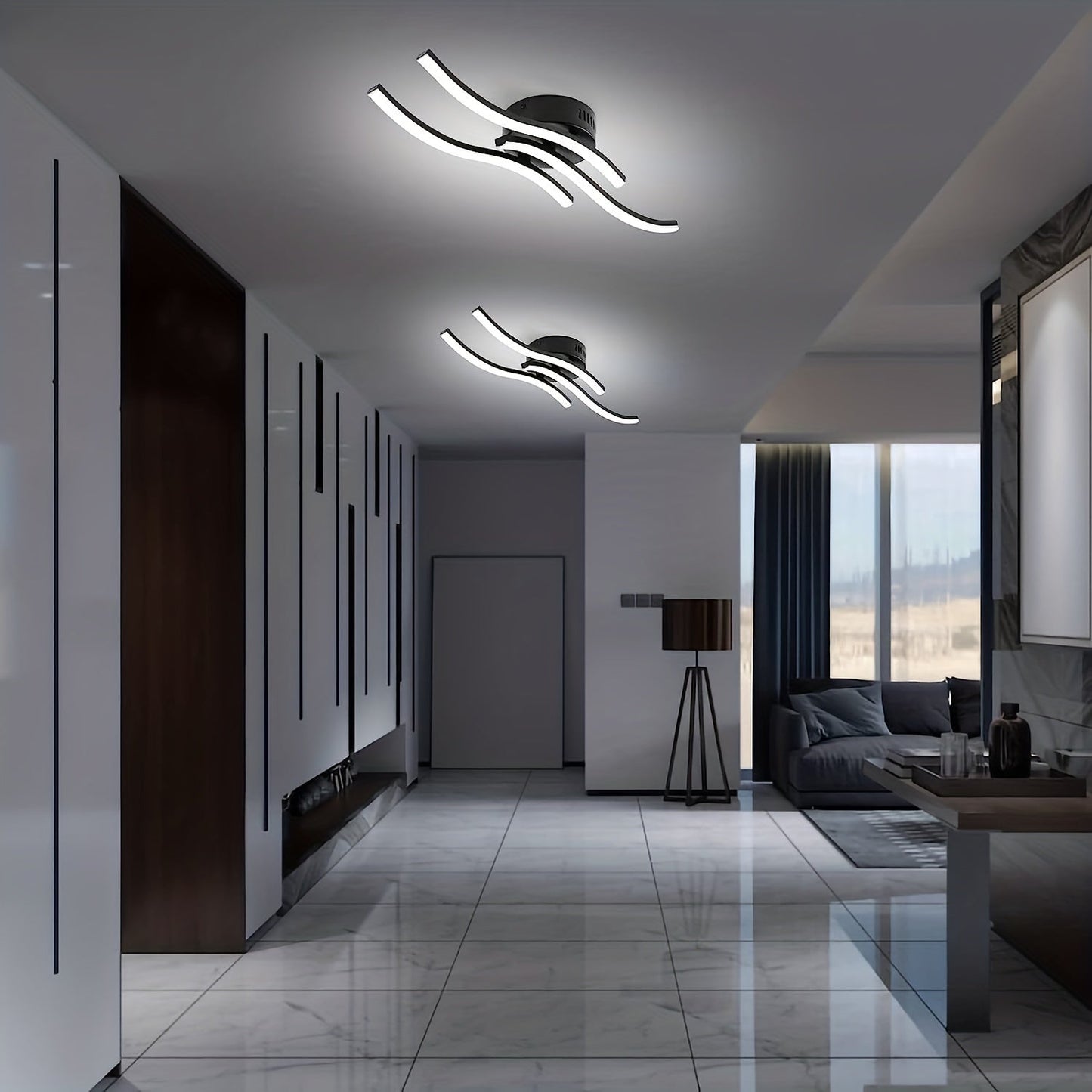 LumaCurve Light - Moderne Dimbare LED Plafondlamp