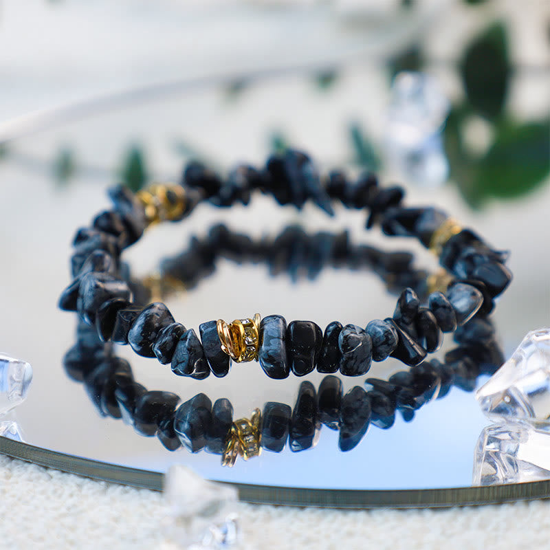 Elegante Celine Armband van Natuursteen en Kristallen Beads