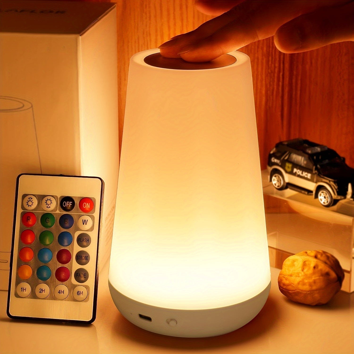 SpaceGlow – Draadloze LED Nachtlamp met Timer