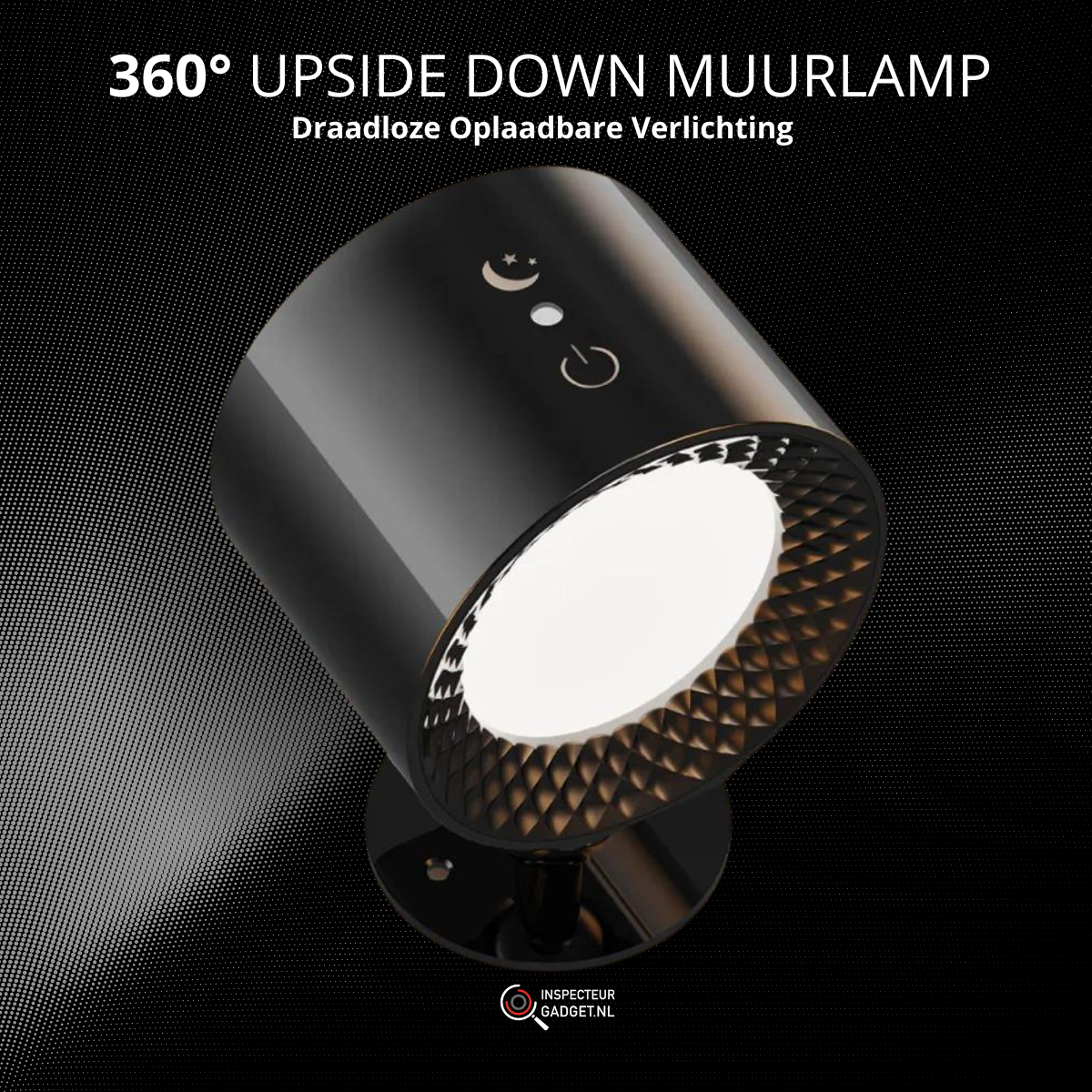 360° Upside Down Muurlamp - Draadloze Oplaadbare Muurlamp