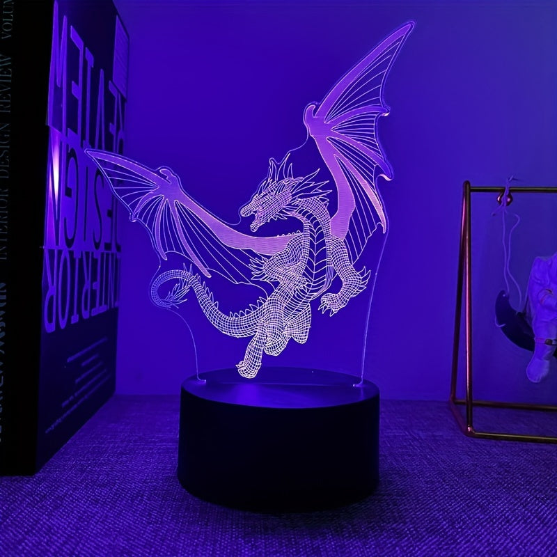 DinoGlow Lamp – 3D Nachtlamp met RGB Licht