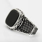 Elegante Zwarte Onyx en Zilveren Ring voor de Moderne Man - Max