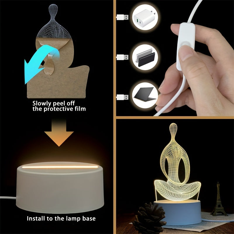 ZenLight - Modern 3D Yoga Nachtlamp