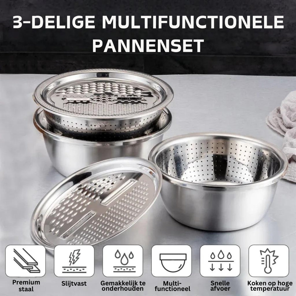 Master Chop - Stijlvolle 3-in-1 Snijlade van RVS