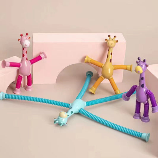 StretchGiraffe - Flexibel Zuignap Speelgoed voor Kinderen