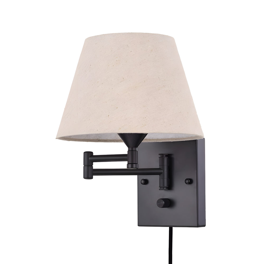 SwingLight – Verstelbare Wandlamp met Linnen Kap