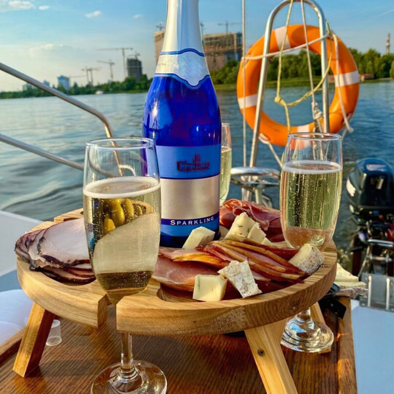 WineNest - Stijlvolle Opvouwbare Picknicktafel voor Wijn