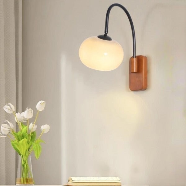 Orbite Wandlamp – Elegante Wandlamp van Kaki Glas