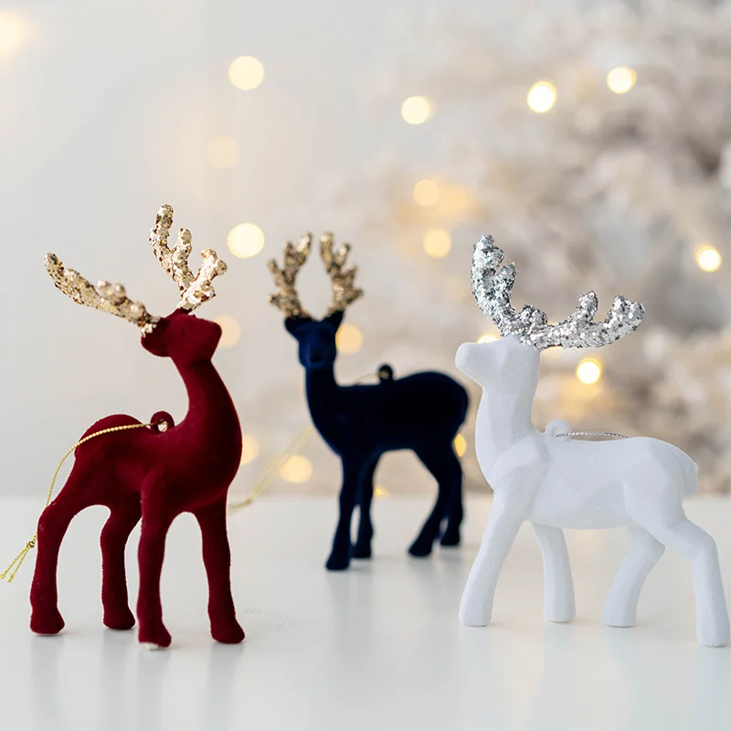 Sprankelend Hert Ornament – Luxe Kerstdecoratie voor een Feestelijke Sfeer
