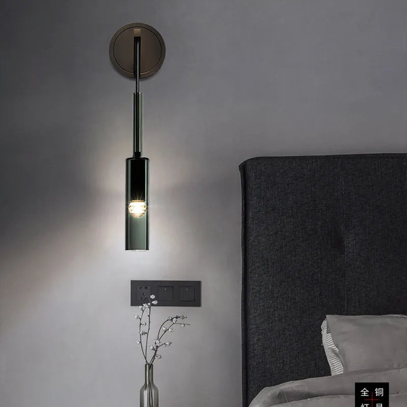 SoleilFumé – Scandinavische Wandlamp met Gerookt Glas