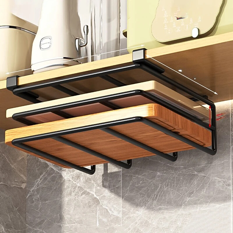 Stijlvolle Keuken Hang Organizer - Eenvoudige Installatie Zonder Boren