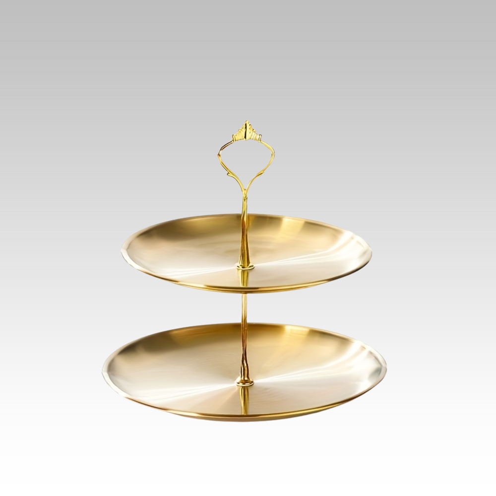 SteelTower - Elegante Drievoudige Serveerschaal voor Feestjes