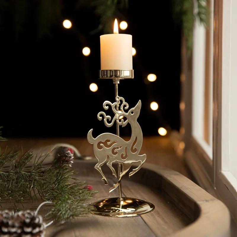 StarGlow Candle Holder - Elegante Gouden Decoratie voor Feestdagen