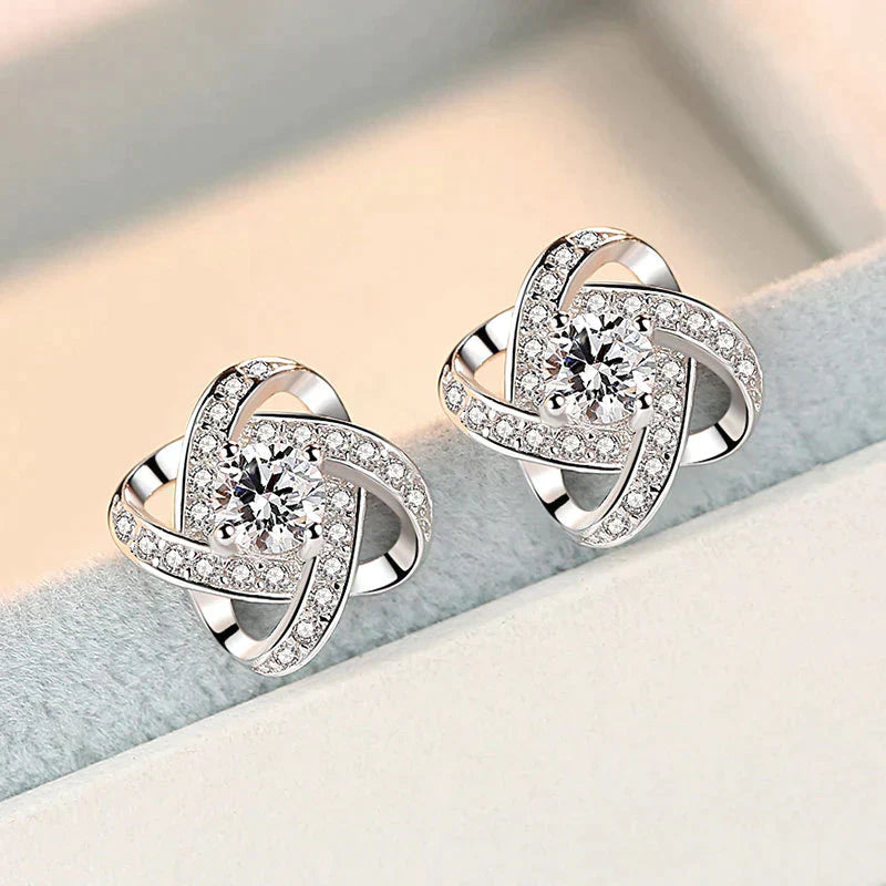 Charmante Liebdesknoop Ketting en Oorbellen Set | Het ideale cadeau!